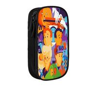 YINGD The Real Ghostbusters - Estuche con 3 separadores de malla, bolsa portátil con cremallera para artículos de papelería, joyas, auriculares (poliéster), multicolor, Estilo europeo y americano