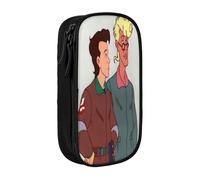 YINGD The Real Ghostbusters - Estuche para escritores y periodistas, 5 trabillas para bolígrafo + funda para bloc de notas (poliéster duradero), multicolor, Estilo europeo y americano, retro, moderno