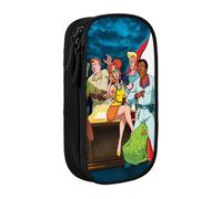 YINGD The Real Ghostbusters - Estuche para lápices con bolsillo de bloqueo RFID, organizador seguro de tela Oxford para tarjetas, bolígrafos, dinero en efectivo, multicolor, Estilo europeo y americano