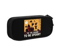 YINGD Tis' The Season to Be Spooky - Estuche para lápices con diseño de Halloween, multicolor, Estilo europeo y americano, retro, moderno