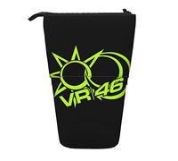 YINGD Valentino Rossi - Estuche extensible con diseño de cacahuetes retráctil, bonito estuche de gran capacidad para niños y niñas, bolsa de papelería ligera para la escuela y la oficina cv199, Black