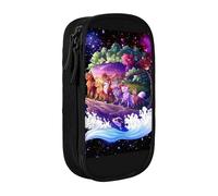 YINGD Warrior Cats - Estuche multiusos para lápices, gran capacidad, duradero, organizador de suministros de oficina escolar, Black, 21x10.5x5cm, Organizador de bolsas