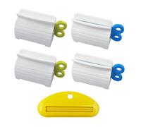 YINGFENG - Exprimidor de tubos giratorios multifunción con soporte para asiento, dispensador de pasta de dientes para baño (colores brillantes)
