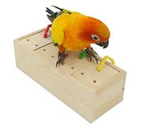 YINGGE - Alimentador de pájaros de Madera para Loros medianos y Grandes, Caique, cacatúas, Gris Africano, guacamayos, Amazon