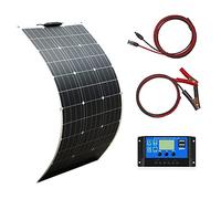 YINGGUANG Solar Panel Flexible Kit 100W 12V Solar Panel Battery Charger with 10A Solar Controller for caravans,Camper,RV,Car and to Charge 12v Battery