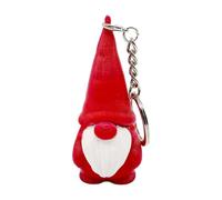 YINGhhh Adorno de enano de Navidad hecho a mano, llavero de actividad artesanal, regalo de gnomos, estatuilla de adorno, llavero, accesorios, llavero de decoración, rosso, Talla única