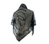 YINGhhh Bufanda triangular de poliéster multifuncional, tela suave para mayor comodidad, chal multiusos o diadema para mujer, Negro, Talla única