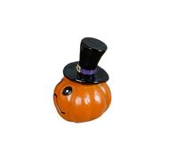 YINGhhh Figura en miniatura de calabaza sonriente de terror con resinas estéticas oscuras para manualidades, centros de mesa de Halloween, decoración del hogar, regalo de calabaza de Halloween