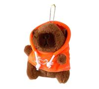 YINGhhh Llavero con colgante de animal de felpa a la moda, para mochila, bolso de mano, decoración de dulces regalos, sudaderas con capucha de felpa Capybara, D, Love sweatshirt