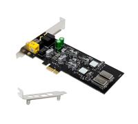 YINGhhh Tarjeta de sonido PCIe para uso en estudio, sistemas de 24 bits, 48 kHz, carcasa de metal, salida coaxial, CM108AH, tarjeta de sonido PCIe