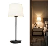 Yinglap Lamparas de mesita de noche inalambricas, 5000mAh lampara de mesa sin cable recargable, magnética, regulable y con control remoto, candeeiro mesa de cabeceira LED táctil para salon comedor