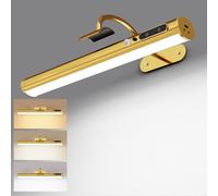 Yinglap Lamparas pared sin cable con sensor movimiento, 4000mAh recargable aplique a pilas sin electricidad, luz cuadros inalambrico con mando, luces LED bateria para espejo baño, cuadro, interior