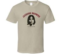 YINGLIAOO Jackson Browne Saturate Before Using Music Black T-Shirt Sand Color