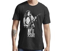 YINGLIAOO Young Neil - The White Stencil Essential T-Shirt Mens T Shirt Black Black