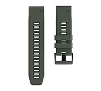 YINGO 2 6mm 22mm 20mm Correa Quickfit Compatible Con Garmin EPIX Fenix 7 7x 7s Solar 6 6x 6s Pro 5x 5s Plus/Instinct 2 / Forerunner 945 Silicone Band(Army green black,For Fenix 6X Pro)