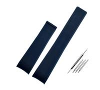 YINGO Banda de reloj de goma compatible con Tag way201a / way211a 300 | 500 Correa de muñeca 21mm 22mm Arc End Black Blue Watch Band con hebilla plegable(Blue no clasp,22mm)