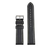 YINGO Cuero bronceado de aceite de cuero 22 mm 20 mm 18 mm de rápido Correa de banda marrón compatible con hombres mujeres compatibles con fósiles(Black grey-S,20mm)