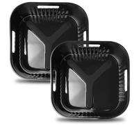 YINGRACE Molde Silicona Freidora de Aire 20CM, 2PCS Cuadrado | Compatible COSORI 4,7L, Compatible Cecotec 5,5L, Compatible Moulinex 5L, Reutilizable, En lugar de Papel de Horno