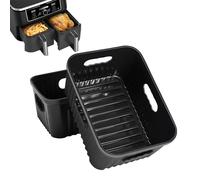YINGRACE Molde Silicona Freidora de Aire para COSORI 8,5L, Ninja Foodi Max Dual Zone AF300EU 7,6 L AF400EU 9,5 L, 2PCS de Moldes de Silicona Platino para Accesorios de Air Fryer