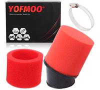 yingshop rojo 38 mm en ángulo Pit Dirt Bike Doble Espuma Pod rendimiento filtro de aire 90 cc 110 cc 125 cc 4 tiempos bicicletas