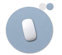 YingStar Alfombrilla de Ratón de Cuero PU Redonda Alfombrilla para Ratón Impermeable PU Leather Doble Cara Mouse Mat Antideslizante Diámetro 250 mm Mouse Pad Piel para Oficina PC Ordenador Juego