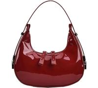 YingStar Bolso de Mano Mujer Fiesta Bolso Pequeño Piel Bolso de Hombro Mujer Movil Bolso Bandolera Pequeña Bolsa Mujer Verano Bolso Media Luna Dumpling Boda Ceremonia Cuero Rojo Bolsos Cartera
