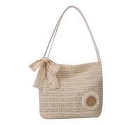 YingStar Bolso Rafia Mujer Verano Bolso de Playa Verano Bolso Paja Mujer Bolsa Playa Bolso Hombro Tote Bag Verano Bolso Bandolera Rafia Bolso para Viaje Vacaciones Shopper Fiestas