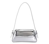 YingStar Bolsos Pequeños Mujer Piel Bolso de Hombro Verano 2024 Bolso Bandolera Pequeña Bolsa Mujer Cuero Bolso Movil Y2k Bolso de Mano Plateado Bolso Para Fiesta Ceremonia Boda Moda Trabajo