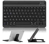 YingStar Teclado Bluetooth para Tablet iPad Samsung Inalámbrico Español Ñ Portátil Teclado Universal para Tableta iOS Android Windows Wireless Keyboard Recargable para Tablet Lenovo Huawei