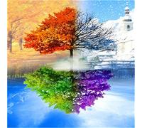 Yingxin34 Puzzle de 2000 Piezas para Adultos-Cuatro Estaciones de arboles,Puzzles para Adultos,Rompecabezas de Piso Juego de Rompecabezas y Juego Familiar-39.17x27.75 Pulgadas (99.5 x 70.5cm)