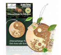 YINGYANG - Ambientador para coche (incluye 5 ml de spray de pino de pino ecológico de pino), varios diseños/motivos, para coche o armario, aroma natural de pino cembro
