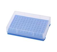 yingyingjia Gradilla for tubos de PCR de 2 piezas, 96 posiciones, for tubos de microcentrífuga de 0,1 ml y 0,2 ml, tiras de placa de PCR (azul)