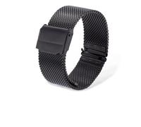 YingYou 10-24 mm Compatible con DW Watch Correa de malla de acero Compatible con Daniel Wellington Watch Band Metal Ultra-delgado Universal Pulsera de acero inoxidable(Black,18mm)