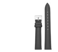 YingYou 14 Mm 16 18 20 Correa De Reloj Lisa Cuero Genuino Compatible Con Fossil Citizen Pulsera DW For Mujer Azul Cielo Rosa Marrón(Gray-silver,16mm)