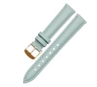 YingYou Correa De Reloj Cuero Genuino Compatible Con Fossil ES3843 ES4202set ES3793, Suave Y Cómoda, For Mujer, 14, 16, 18 20 Mm(Sky Blue-Golden-K1,18mm)