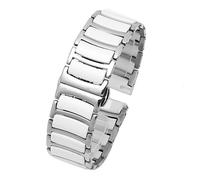 YingYou Correa De Reloj De 20 Mm Y 22 Mm Correa De Cerámica Entre Correa De Reloj De Acero Inoxidable Compatible Con Huawei Smart Watch GT2/watch 2pro Compatible Con Reloj Samsung(Color:A white,Size:2