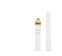 YingYou Correa de reloj de piel de vaca for mujer, compatible con Tissot DW, color blanco, metal dorado rosa, hebilla de 12 mm, 14 mm, 15 mm, 16 mm, 17 mm, 18 mm y 20 mm.(8805matte-golden A,16mm)