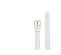 YingYou Correa de reloj de piel de vaca for mujer, compatible con Tissot DW, color blanco, metal dorado rosa, hebilla de 12 mm, 14 mm, 15 mm, 16 mm, 17 mm, 18 mm y 20 mm.(8801matte-golden B,17mm)