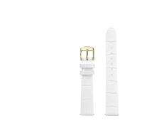 YingYou Correa de reloj de piel de vaca for mujer, compatible con Tissot DW, color blanco, metal dorado rosa, hebilla de 12 mm, 14 mm, 15 mm, 16 mm, 17 mm, 18 mm y 20 mm.(8806matte-golden B,18mm)