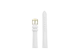 YingYou Correa de reloj de piel de vaca for mujer, compatible con Tissot DW, color blanco, metal dorado rosa, hebilla de 12 mm, 14 mm, 15 mm, 16 mm, 17 mm, 18 mm y 20 mm.(8802matte-golden B,15mm)