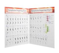 Yinhing 0711969396 Alto Sax Finger Chart Alto Sa Tabla de Digitación para Saxofón Conceptos Básicos para Principiantes Tabla Comparativa de Ejercicios Recubierta Portátil para un Fácil Aprendizaje