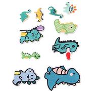 Yinhing 10 Parches Bordados de Dinosaurios Bonitos para Bolsas de Ropa, Manualidades DIY, Apliques para Coser y Planchar para Niños, Diseños Aleatorios