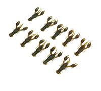 Yinhing 10 Señuelos de Pesca Blandos, Cebo de Cangrejo, Señuelos Artificiales de Camarones de PVC para Pesca de Lubina, Rojo Oscuro para Entusiastas de la de Agua Dulce y Salada, Ideal para Capturar