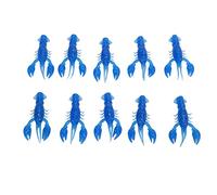 Yinhing 10 Señuelos de Pesca Blandos, Cebo de Cangrejo, Señuelos Artificiales de Camarones de PVC para Pesca de Lubina, Rojo Oscuro para Entusiastas de la de Agua Dulce y Salada, Ideal para Capturar