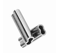 Yinhing 100 Fundas de Hilo de Pesca de Doble Barril de Cobre de 0,6 Mm, Tubos de Pesca Profesionales, Aparejos y con Caña de Tamaño Diversas Aplicaciones de (1,6mm*10mm)