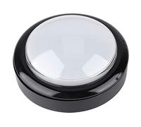 Yinhing 100MM Pulsador Momentáneo Grande Lámpara de Luz LED de 100MM Empuje Redondo Grande para Videojuegos Carcasa y Desgaste Acrílico de Incluye Microinterruptor para una Fácil Instalación (White)