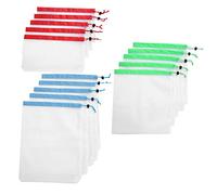 Yinhing 15 Bolsas de Malla con Cordón de 3 Tamaños para Almacenamiento Versátil de Juguetes, Frutas, Verduras y Artículos Diversos para Organizar la Cocina del Hogar o Viajes y Diseño Liviano