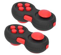 Yinhing 2 Piezas de Almohadilla para Recoger la Piel, Juguete Multifunción para Aliviar el Estrés, Juguete para la Yema del Dedo para Adultos, Alivio de la Ansiedad Portátil con Funciones (negro rojo)