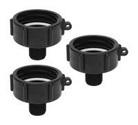 Yinhing 3 Piezas Conector IBC Rosca G3/4 Adaptador de Drenaje de Plástico ABS Accesorio de Válvula S60 PERO Fácil de Instalar para Soluciones de Almacenamiento Ideal para Recolección de Agua de