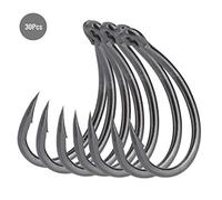 Yinhing 30 Uds. De Anzuelos Perforados De Acero Al Carbono con Púas para Pesca en el Mar, Aparejos De Pesca y Anzuelos para Pescadores De Agua Dulce y Salada (6#)